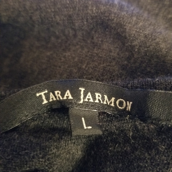 TARA JARMON Gray Sweater Dress with Low V-back and Beading - Picture 6 of 9